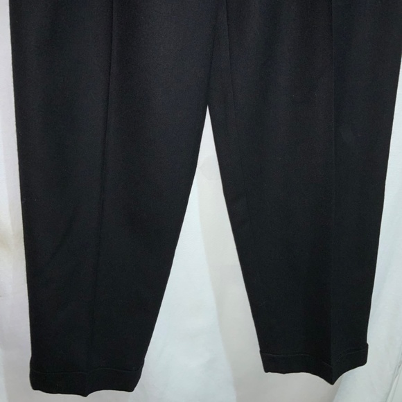Talbots wool trousers Sz 10 high waist cuffed pleats pockets lined vintage - Picture 2 of 8